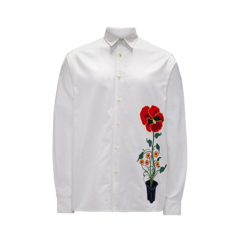 Embroidered Flower Pot Shirt