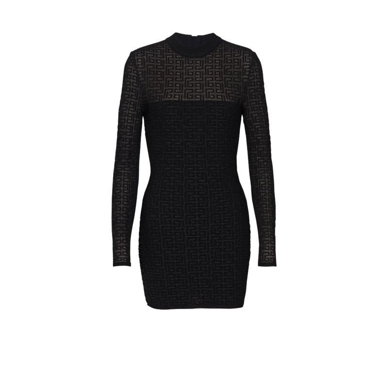 Glittered Knit Short Dress