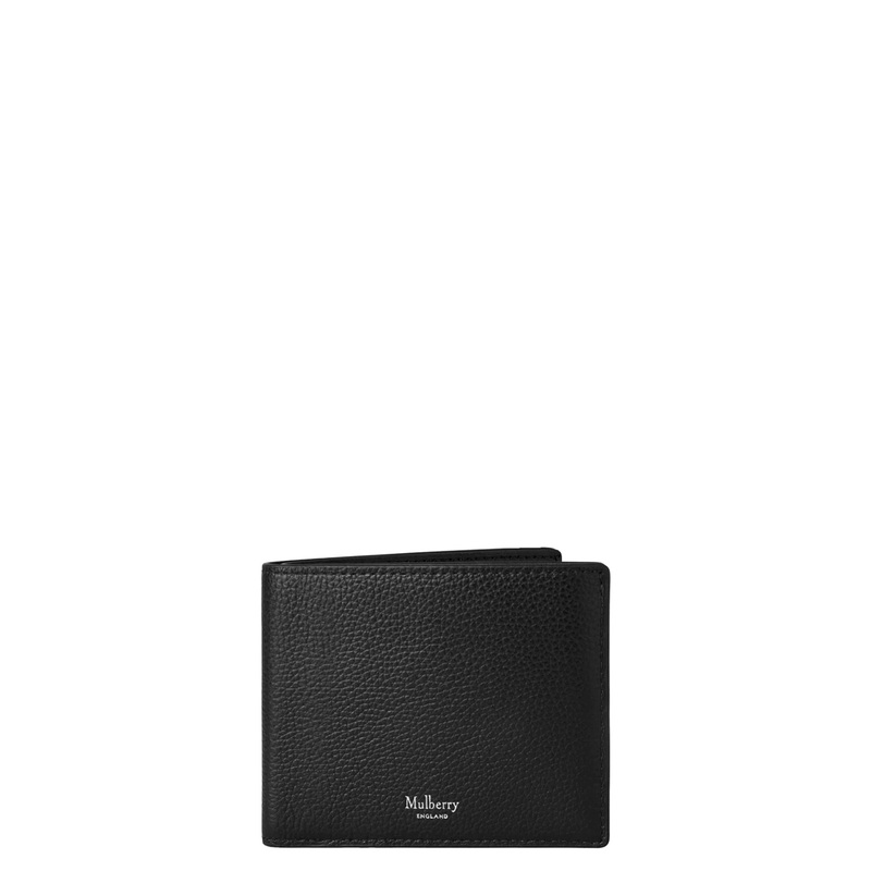 Heritage Bifold Coin Wallet Black Small Classic Grain