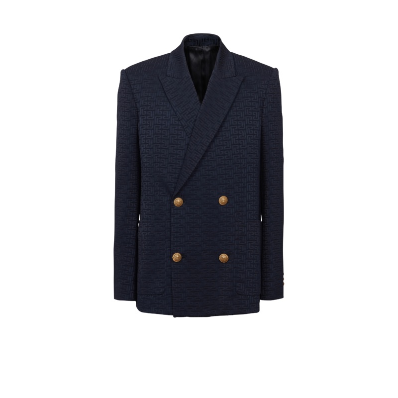 Monogram Satin Jacquard 4 Button Jacket