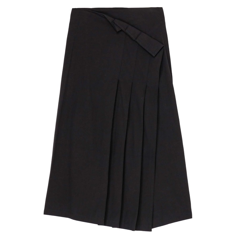 Pleated Wrap Skirt