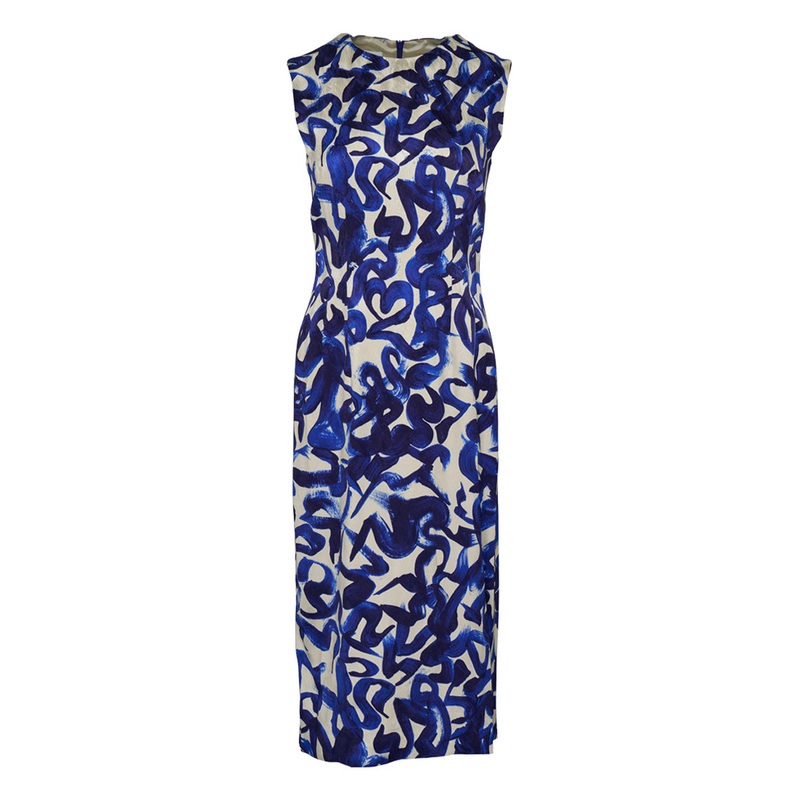 Swirl Print Darts Dress