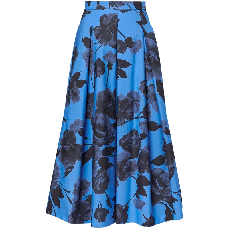 Volume Hem Pleat Detail Skirt