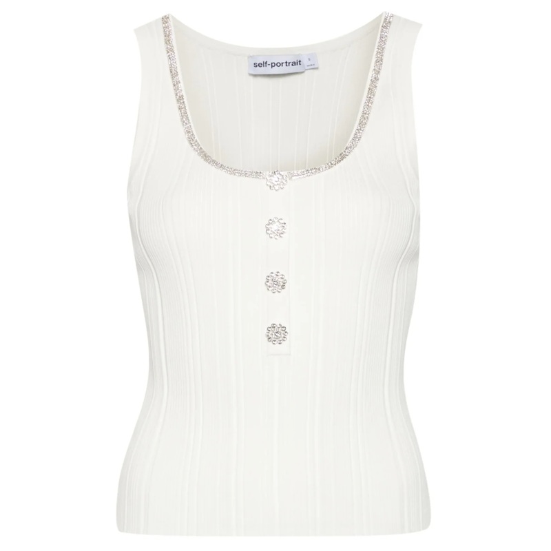 White Ribbed Knit Top