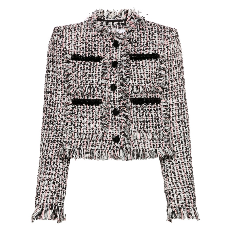 Black Fringed Boucle Jacket