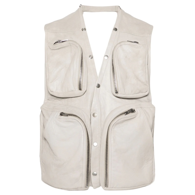 Cargo Vest Blister Lamb Leather