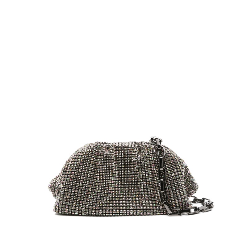 Multi Rhinestone Chainmail Clutch Bag