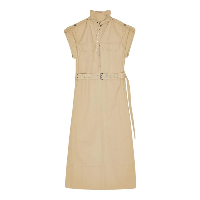 Classic Summer Suiting Cowl Neck Dress