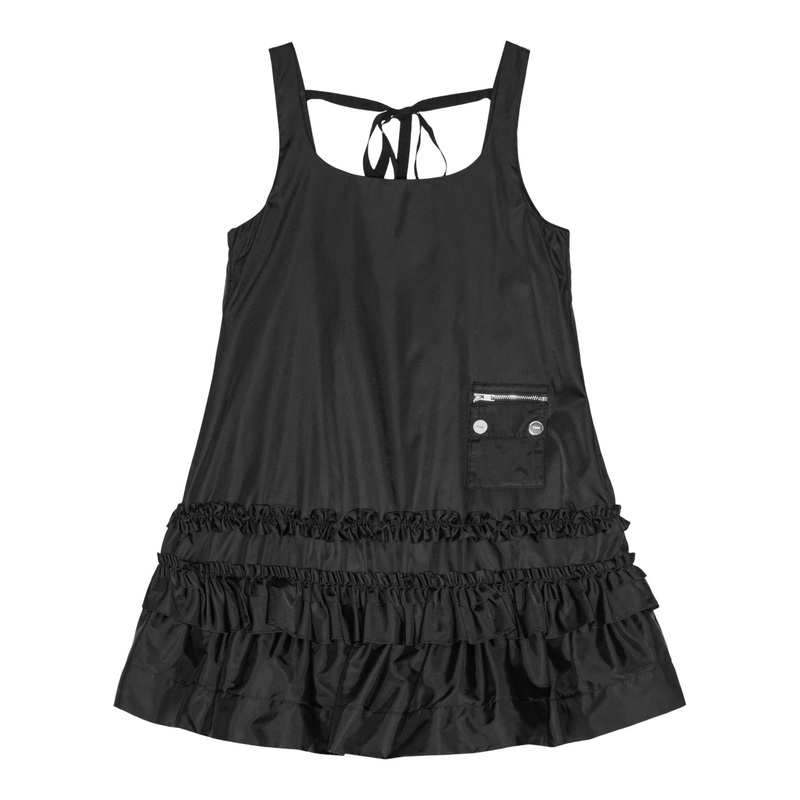 Duchesse Nylon U-Neck Mini Dress