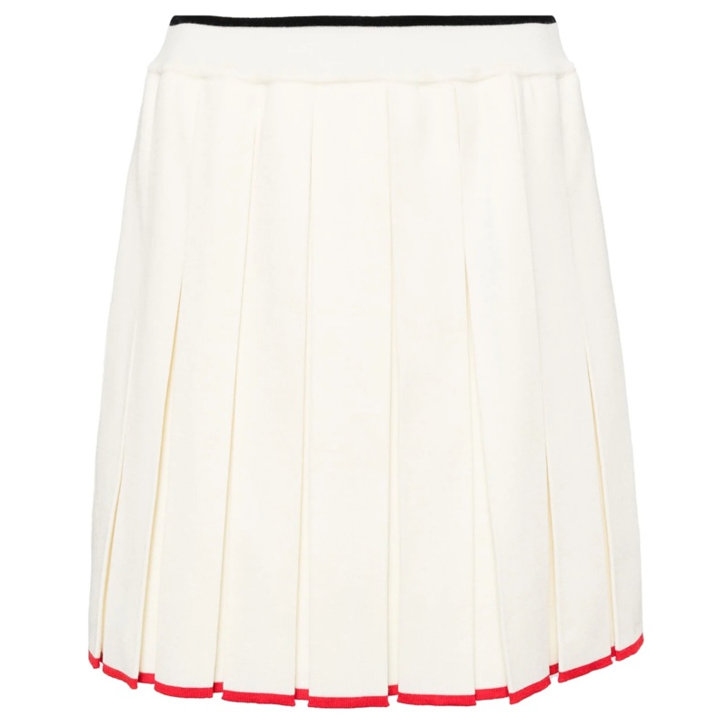Full Needle Stitch Mini Pleated Skirt Women