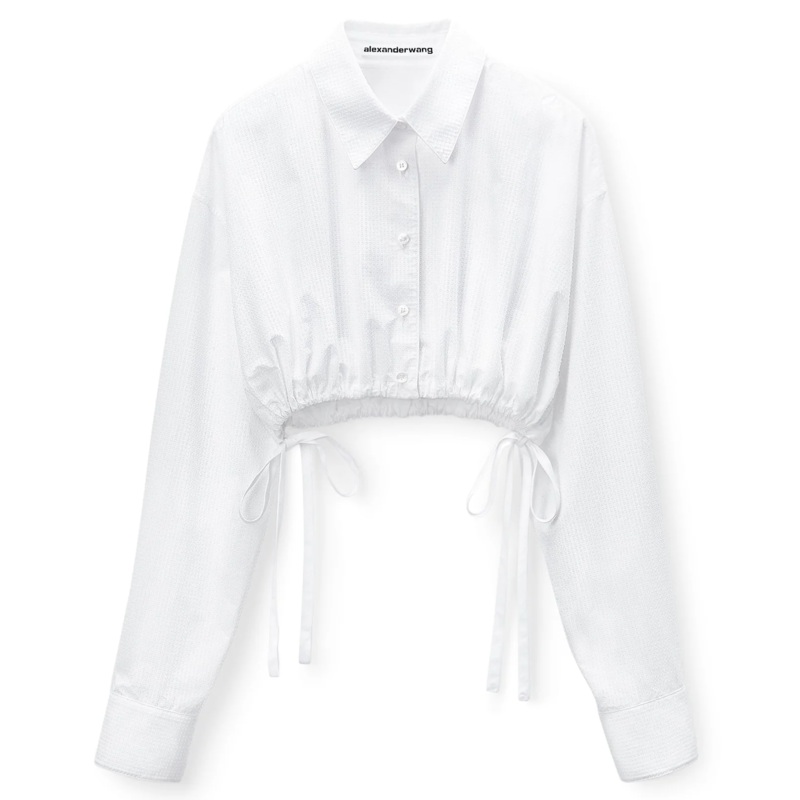 Hotfix Drawstring Cropped Top