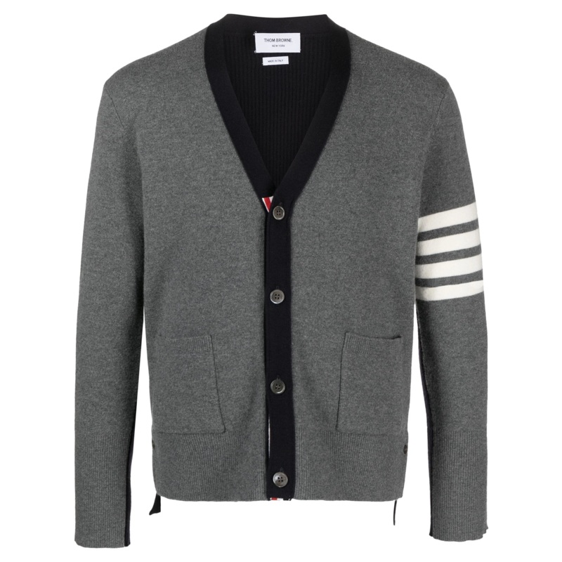 Merino Wool 2 In 1 Half 4-Bar Cardigan Men