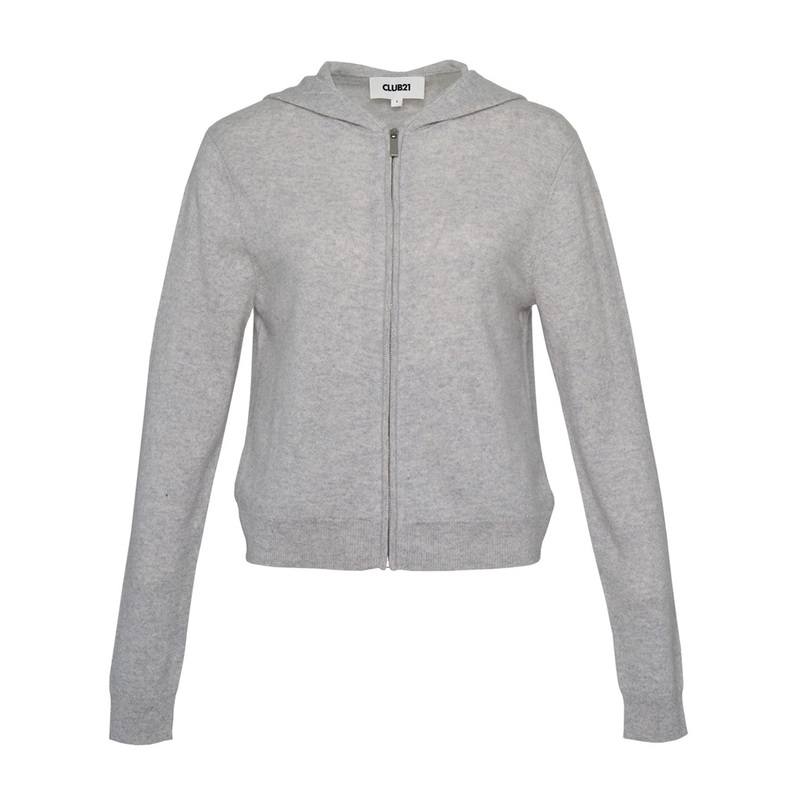 Recycled Cashmere Zip-Up Hoodie