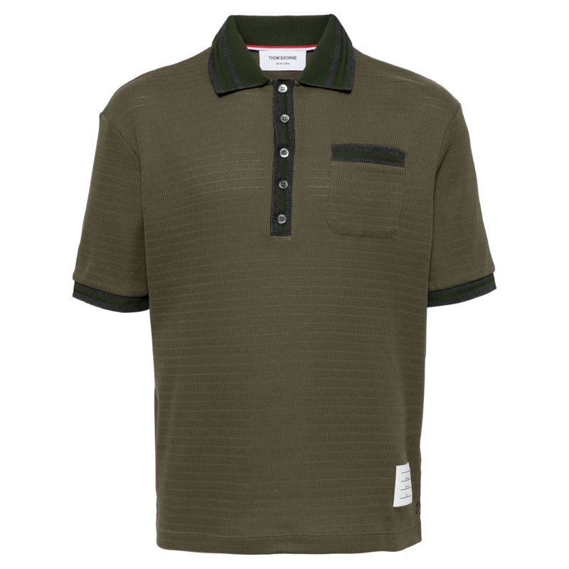 Short Sleeve Rib Cuff Polo Men