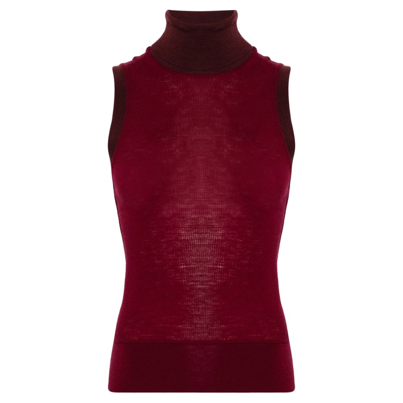 Sleeveless Turtleneck Top Women