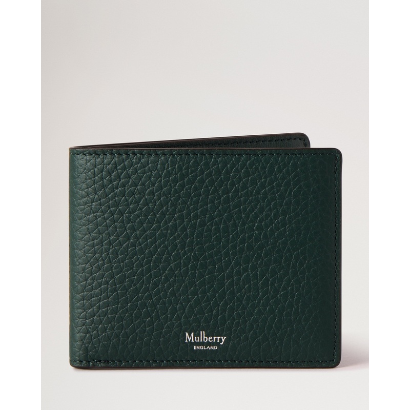 8 Card Wallet Mulberry Green Heavy Grain