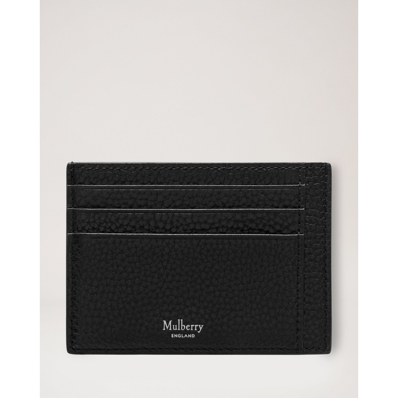 Card Holder Black Small Classic Grain