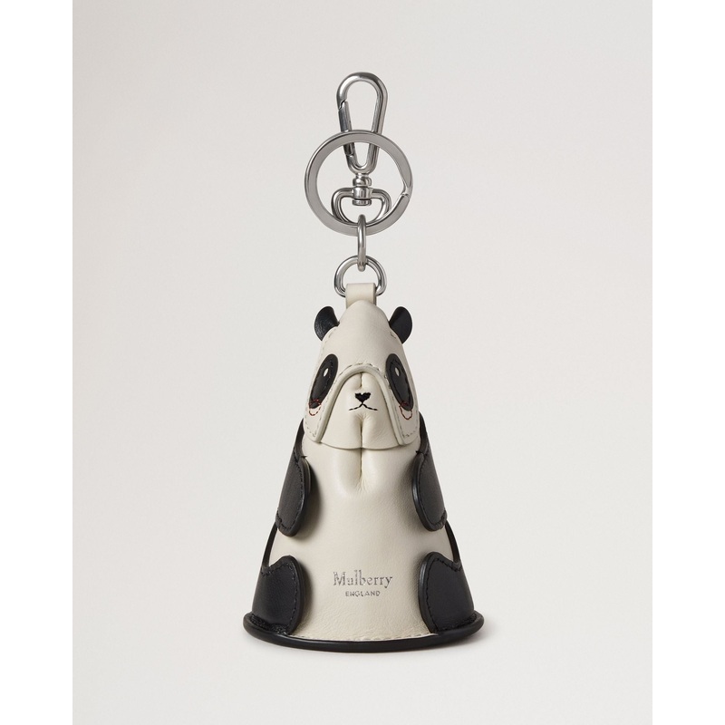 Case Keyring Panda Black & Eggshell Small Classic Grain