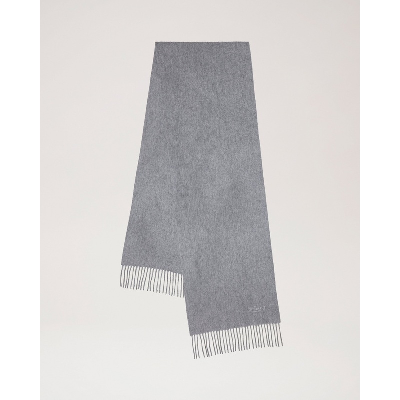 Cashmere Scarf Light Grey Melange Cashmere Wool