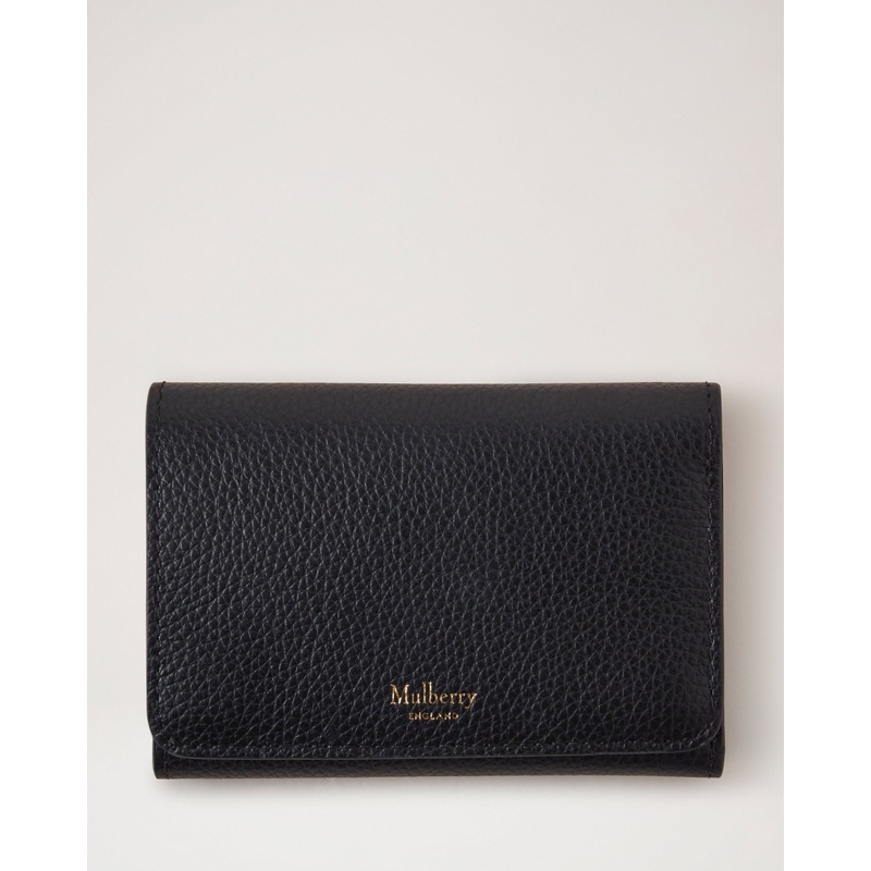 Continental Trifold Black Small Classic Grain