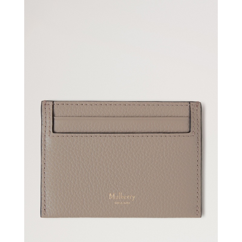 Credit Card Slip Cashmere Taupe Small Classic Grain
