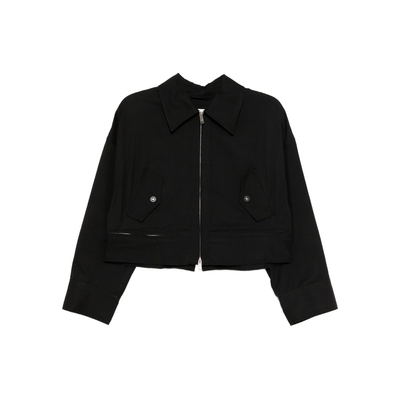 Double Zip Cropped Utility Jacket
