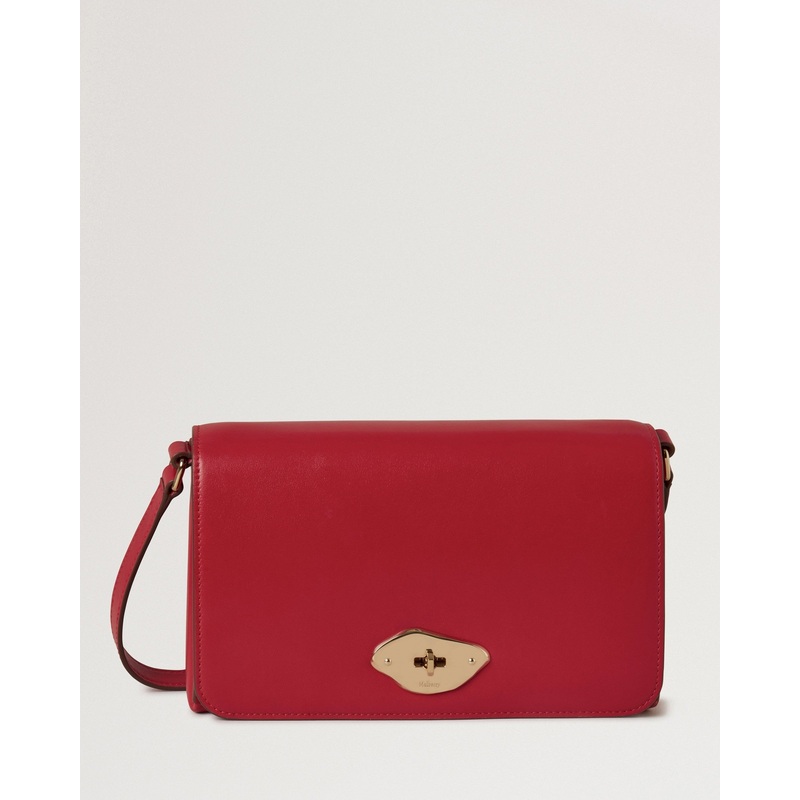 Lana Wallet On Strap Scarlet Red High Gloss Leather