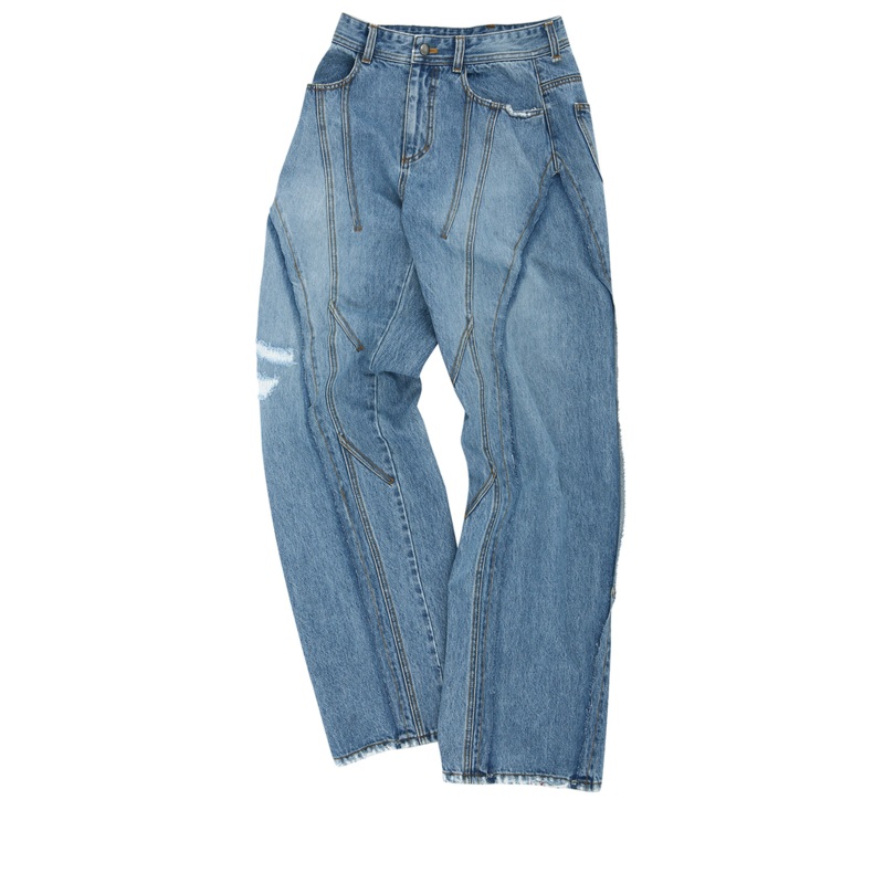 Panel Carpenter Wide Leg Jeans