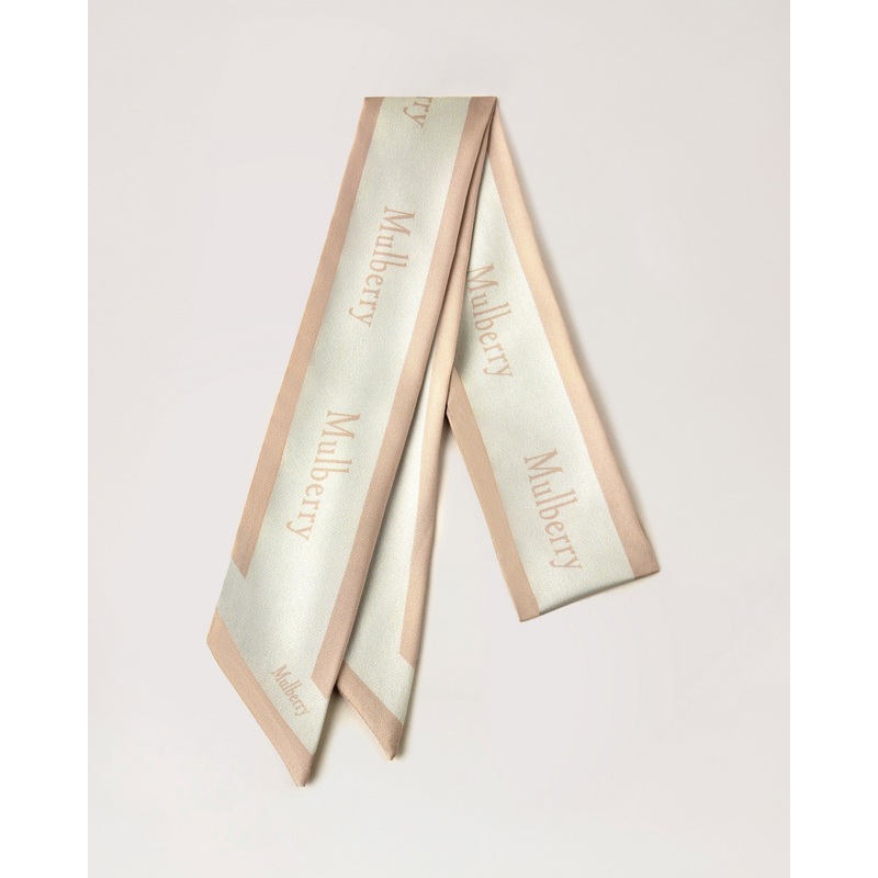 Skinny Scarf Logo Boarder Maple & Chalk Recycled Polyester