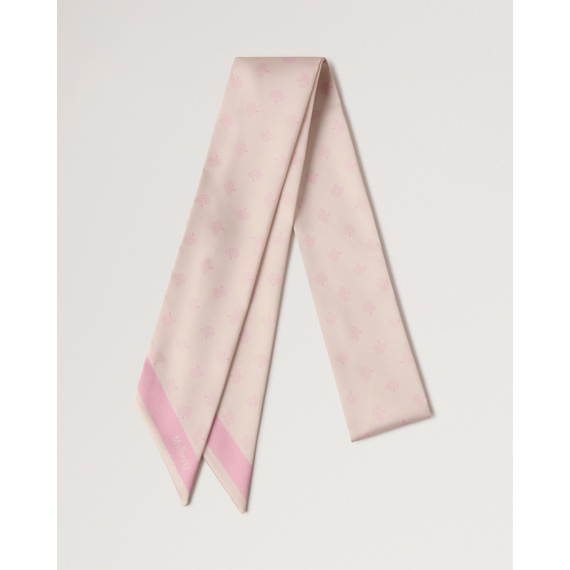 Skinny Scarf Mulberry Tree Blossom Pink Recycled Polyester