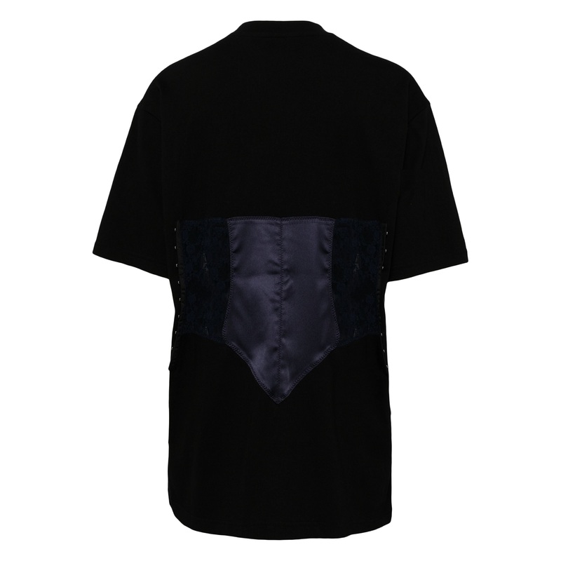 Black Bustier Mixed Top