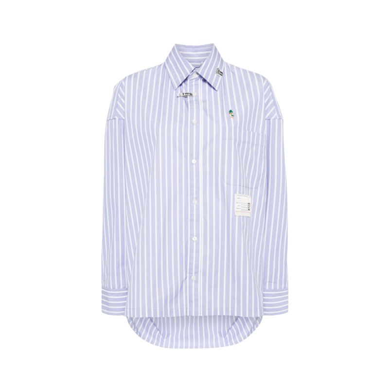 Duck Embroidery Stripe Shirt
