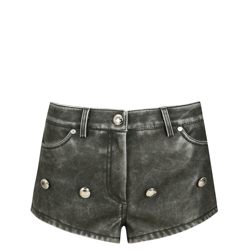 Faux-Leather Skort