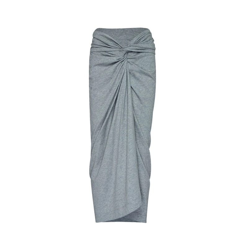 Jersey Skirt With Frontal Twist