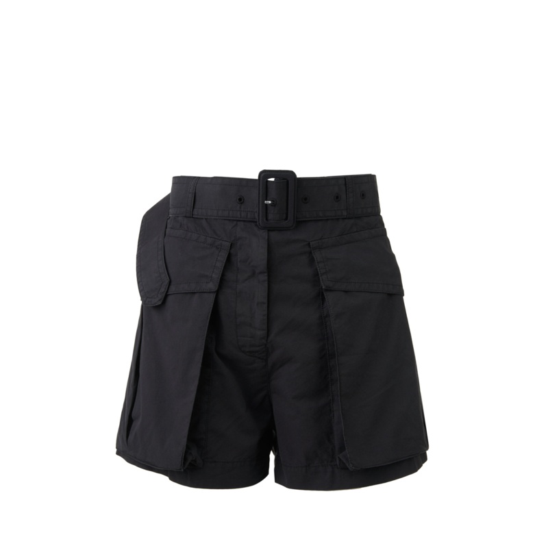 Lightweight Overdyed Cotton Shorts