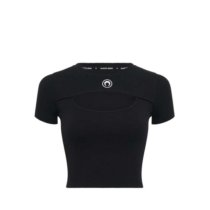 Moon Logo Ribbed Jersey Tee