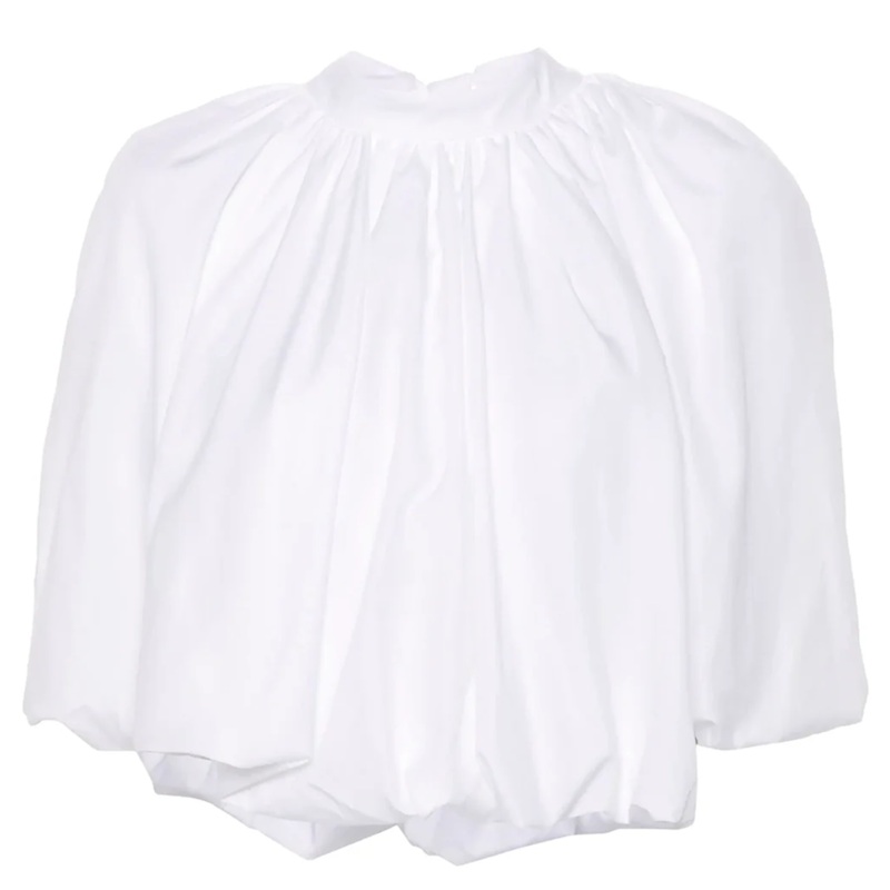 Puff Sleeve Back Bow Balloon Top
