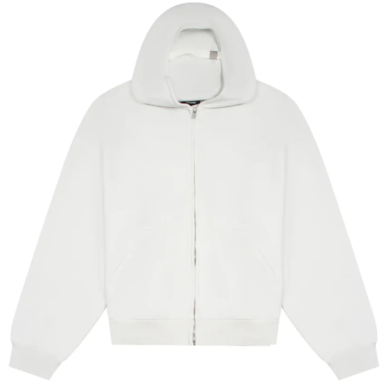 White Cap Zip-Up Hoodie