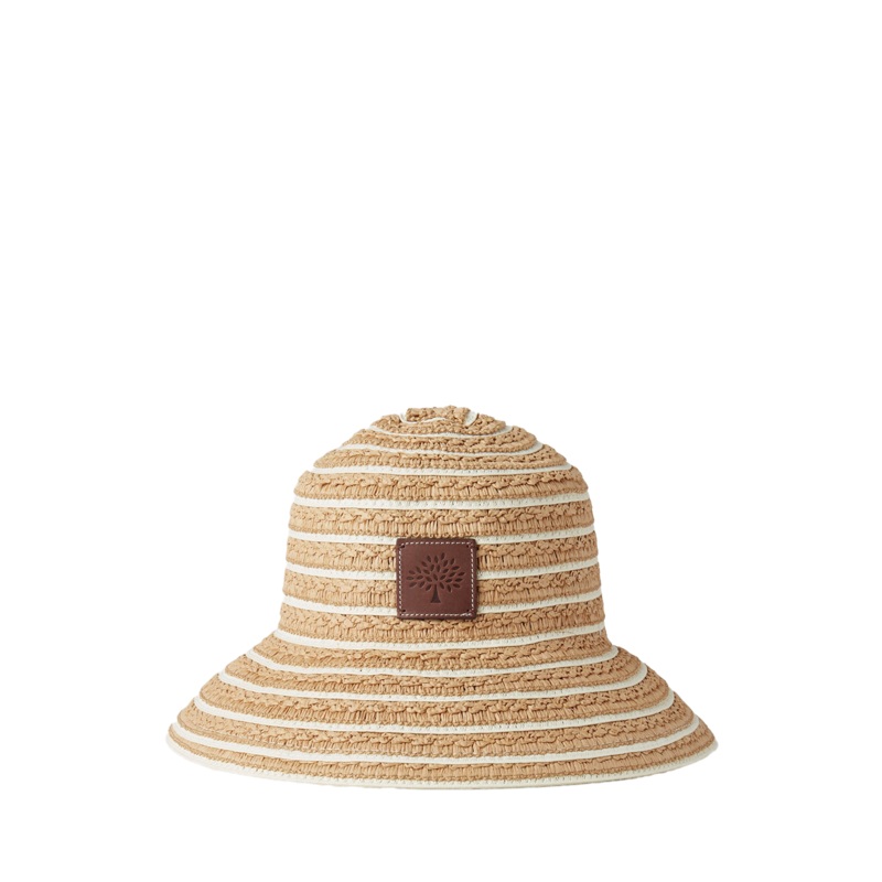 Braided Bucket Hat Eggshell Paper