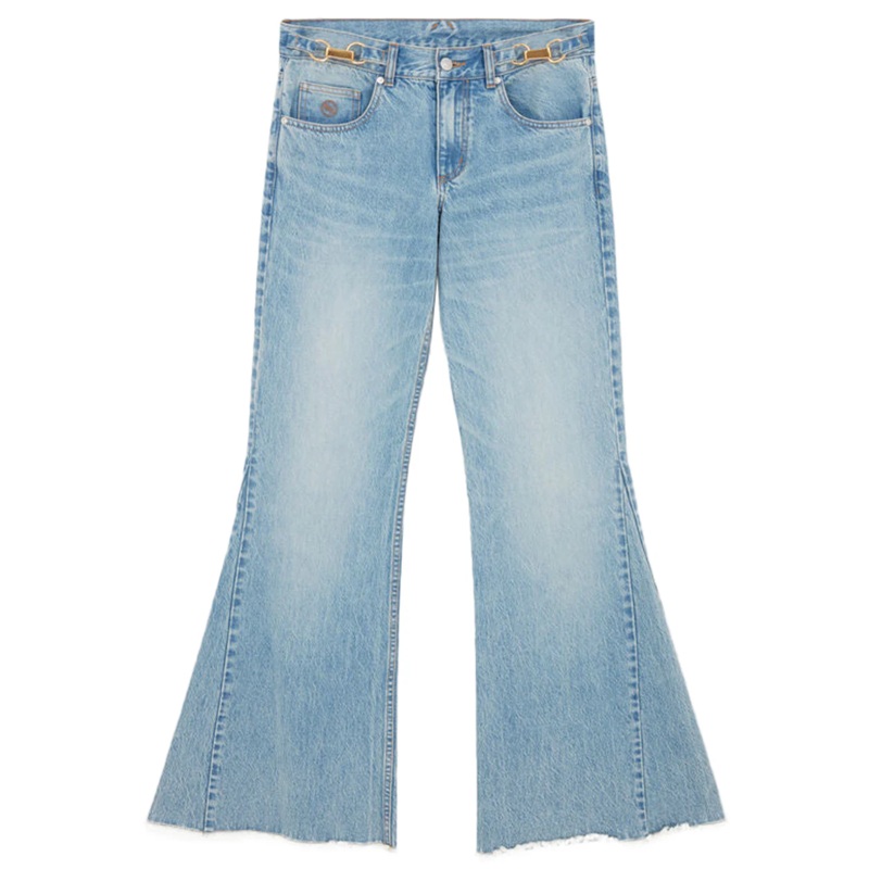 Vintage Blue Hardware Detailed Jeans
