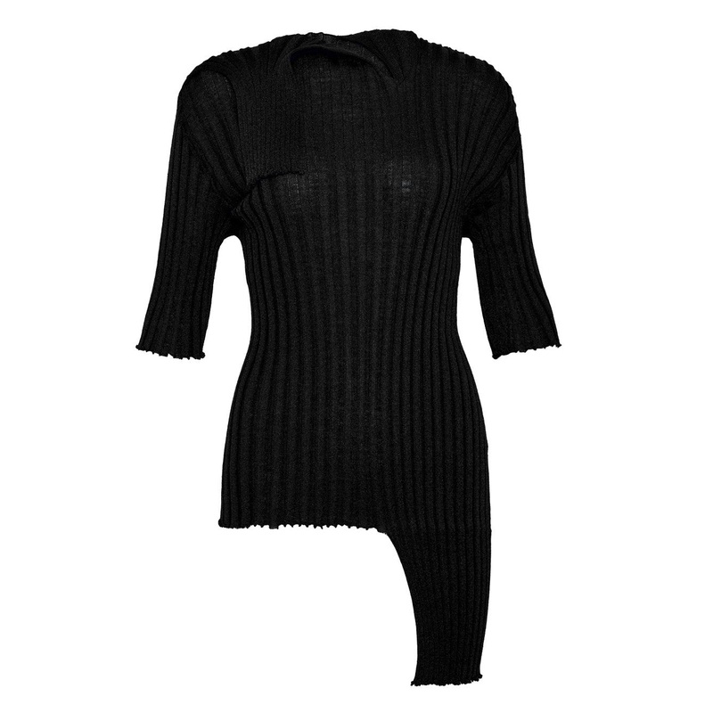 Sparkling Merino Rib Knit Top