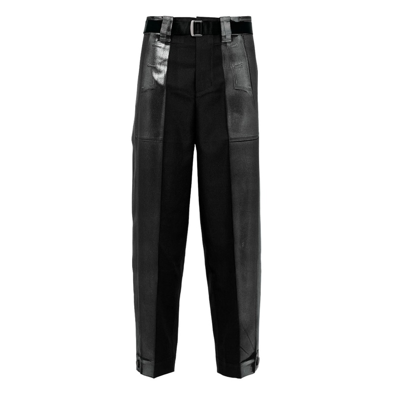 Tucked Foil Woven Pants