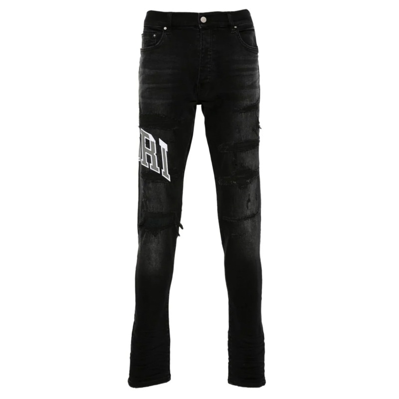 Varsity Logo Repair Jeans