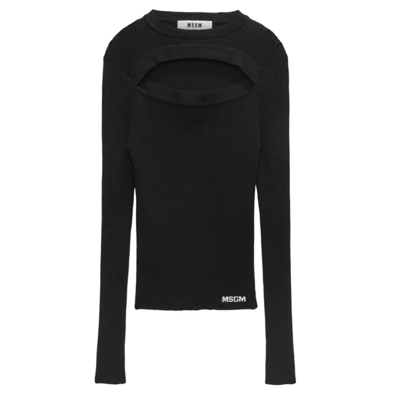 Front Cut-Out Knit Top