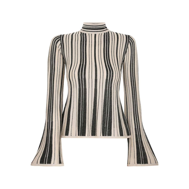 Illustration Metallic Knit Top