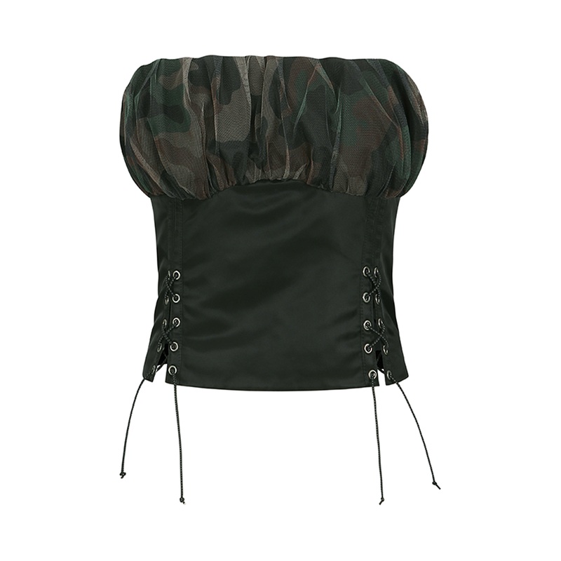 Isla Shirred Crop Bustier