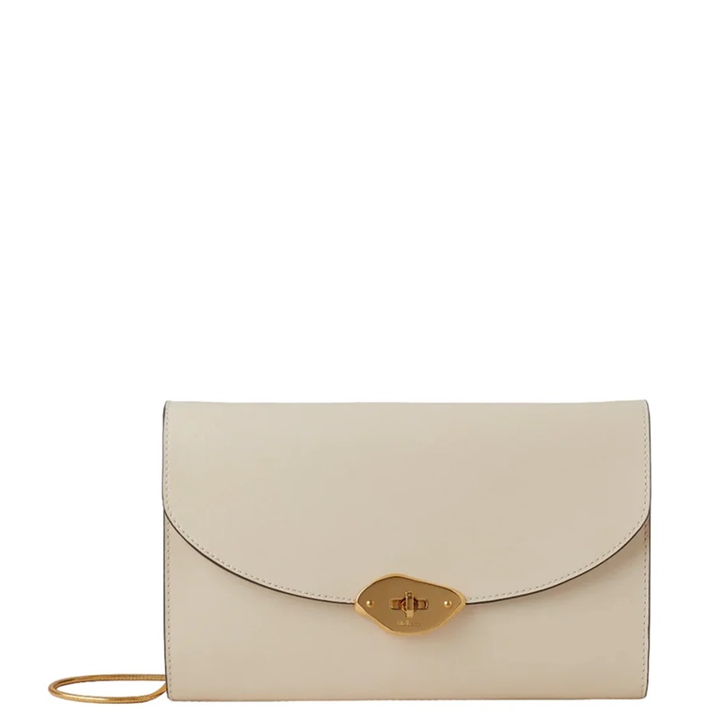 Lana Clutch Eggshell High Gloss Leather