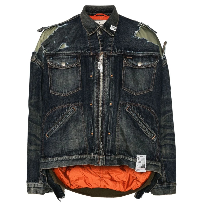 Layerd Denim  Flight Jacket