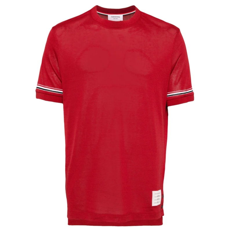 Lightweight Cotton Short Sleeve Striped Tee Men