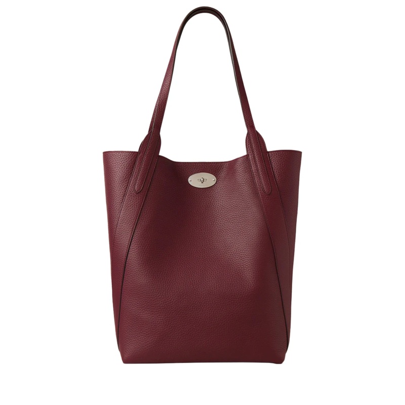 North South Bayswater Tote Black Cherry Heavy Grain